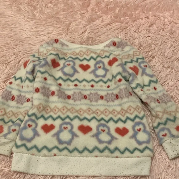 Girls 4T fleece printed sweater - Picture 3 of 4